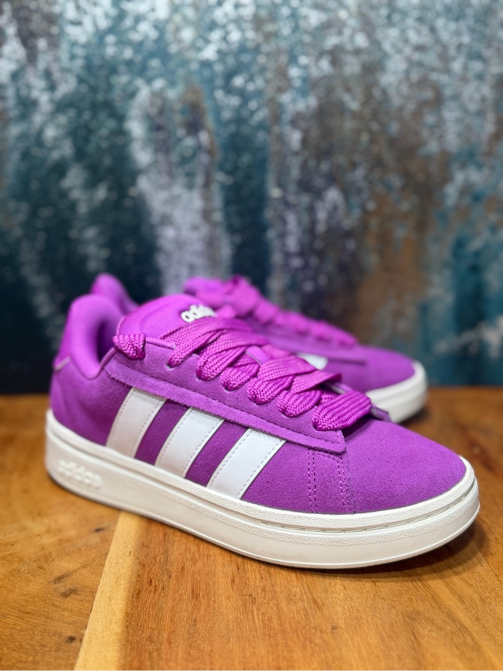 Adidas Y2K Streetwear Grand Court Alpha Purple Burst Sneakers Women’s 6